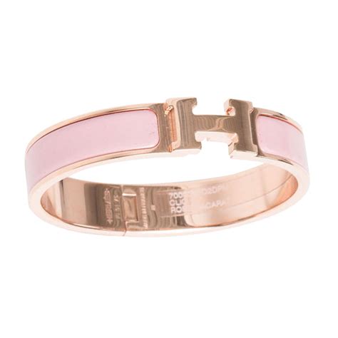 hermes baby pink bracelet|Hermes rose gold bracelet.